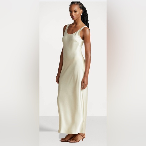 Polo Ralph Lauren Monra Sleeveless cream slip dress size 4 - Picture 1 of 7